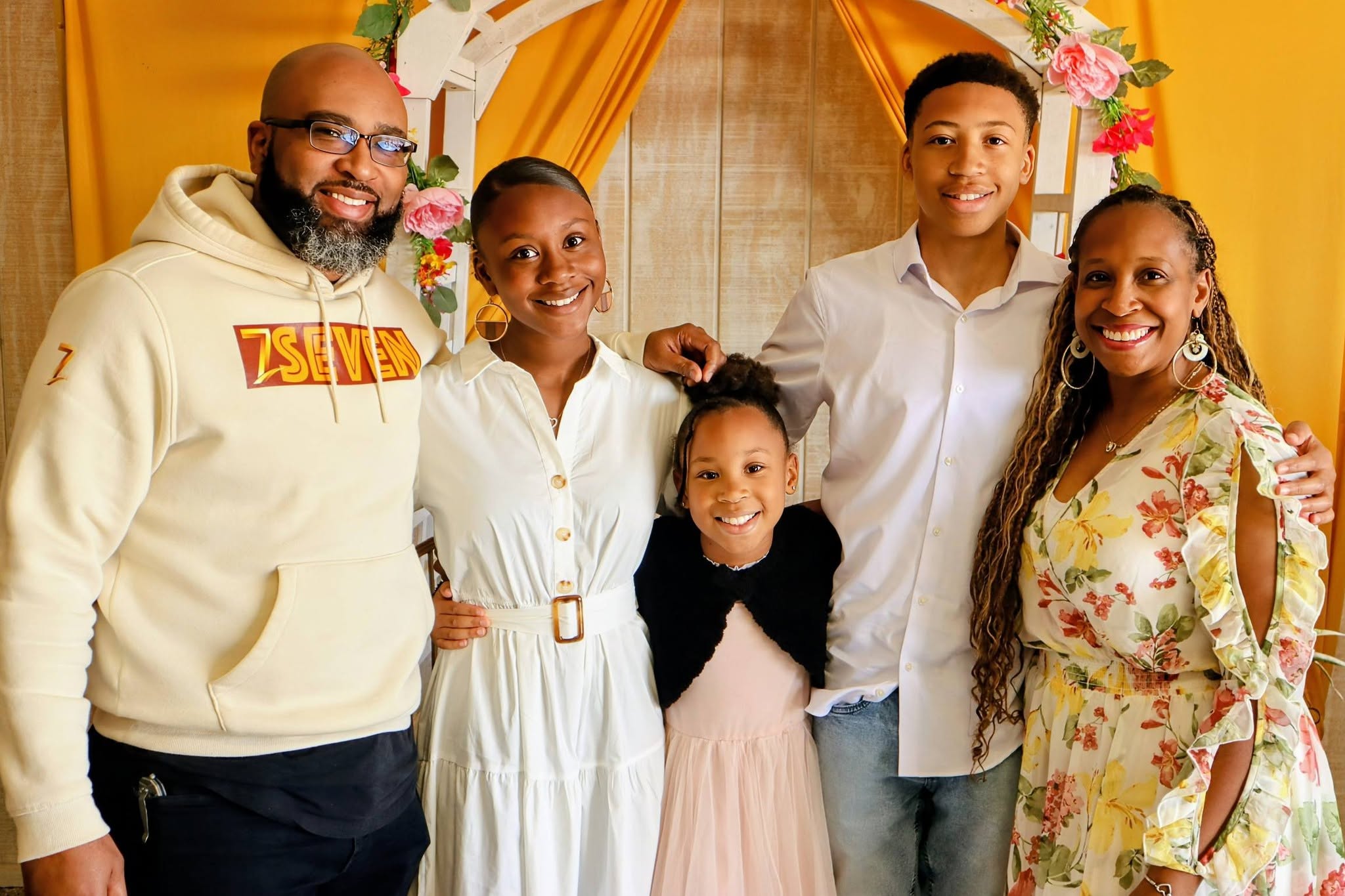 Pastor Heanon and Nakeesha Tate with their children.